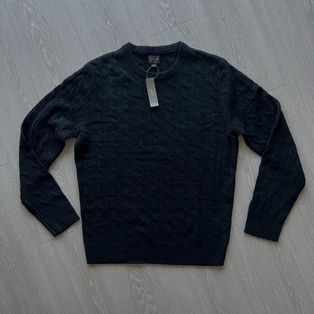 J Crew Cashmere Cable Knit Sweater Mens Medium